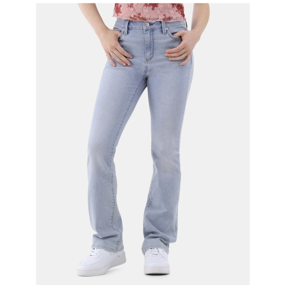 No Boundaries Women's Size 0 Mid Rise Bootcut Jeans Light Wash
